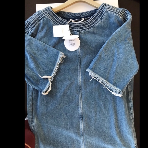 Chloe frayed denim dress New with tags - Picture 2 of 8